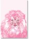 Cute Lion Wall Art Multicolour 40x60cm