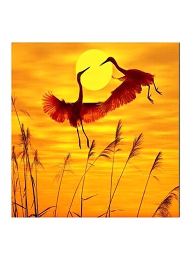 Flamingo MDF Wall Art Painting Multicolour 30x30cm