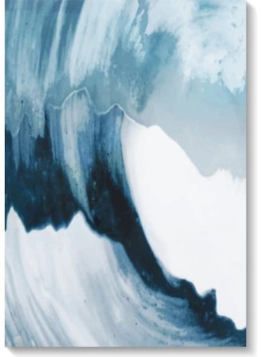 Decorative Wall Art Painting Blue/White 40 x 60cm