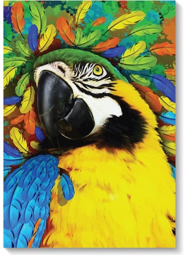 Parrot Wall Art Multicolour 40x60cm
