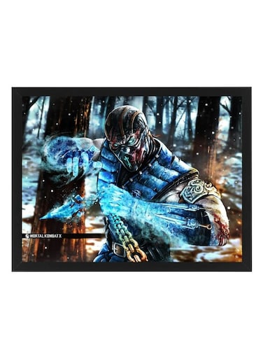 Digital Wall Art Poster Frame Mortal Kombat Sub Zero 21X30 cm