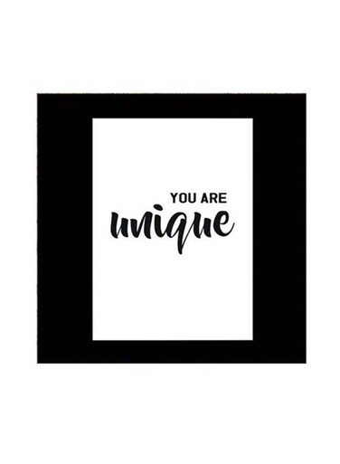 Quote Printed Wall Art Black/White 30x30cm