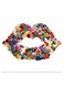 Lips Themed Wall Art White/Blue/Yellow 30x30cm