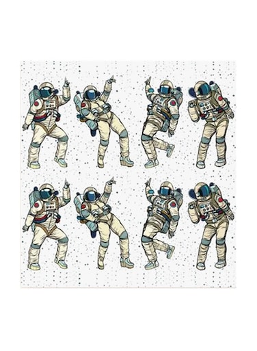 Astronaut Fortnite Dance MDF Wall Art Multicolour 30x30centimeter