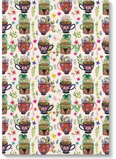 Cassette And Flowers Wall Art Multicolour 40x60cm