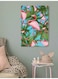 Flamingo Wall Art Multicolour 40x60cm