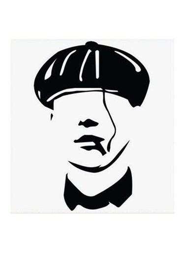 Thomas Shelby MDF Wall Art White/Black