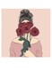 Printed MDF Wall Art Pink/Beige/Red 30x30cm