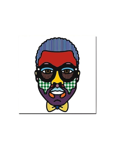 Kanye West Pop Art Wall Art Painting Multicolour 30 x 30centimeter