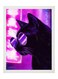 Cat Neon Digital Wall Art Poster Frame 21x30 cm