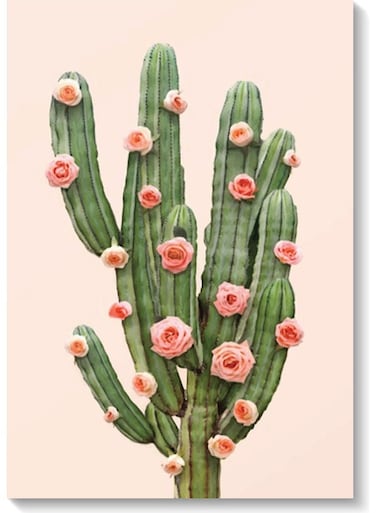 Cactus Flowers Wall Art Painting Multicolour 40x60cm
