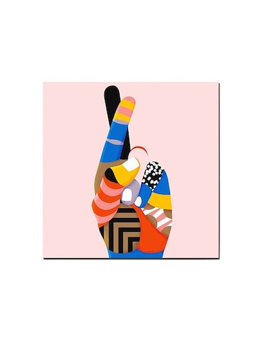 A Hand Pop Art Wall Art Painting Multicolour 30 x 30centimeter