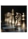 Chess Themed Wall Art Black/Gold 30x30cm