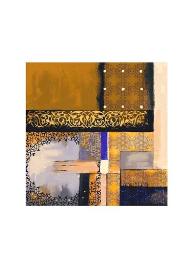 Islamic Motifs Mdf Wall Art Multicolour 30x30centimeter
