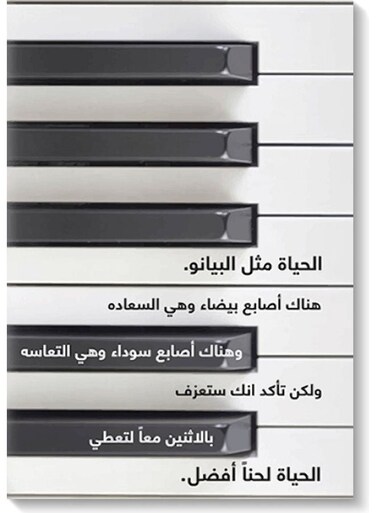 Piano Wall Art multicolour 40x60cm