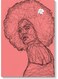Woman Line Art Printed Wall Art Pink/Black 40x60cm