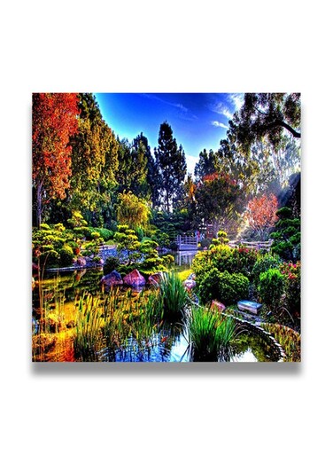 Decorative MDF Wall Art Painting Multicolour 30 x 30cm