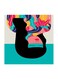 Girl Upside-Down Mdf Wall Art Multicolour 30x30cm