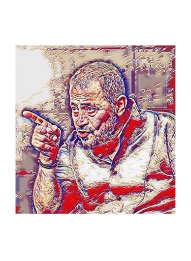 George Wassouf MDF Wall Art Multicolour 30x30centimeter