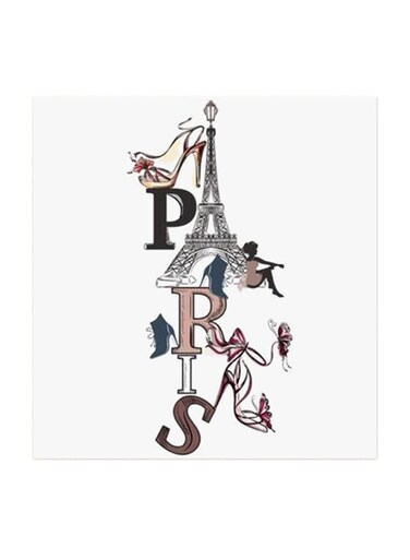 Paris MDF Wall Art Multicolour 30x30cm