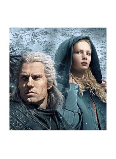 The Witcher MDF Wall Art Multicolour 30x30cm
