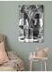 Glass Monochrome Printed Wall Art Multicolour 40x60cm