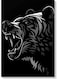Bear Wall Art Black 40x60cm