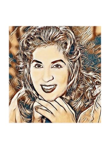 Sabah MDF Wall Art Multicolour 30x30cm