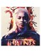 Game Of Thrones Themed Wall Art Beige/Blue/Red 30x30cm