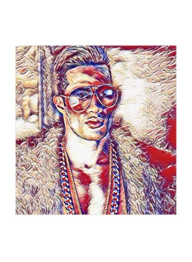 Mohamed Ramadan MDF Wall Art Multicolour 30x30cm