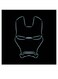 Iron Man Mask Themed Wall Art Black/Blue 30x30cm