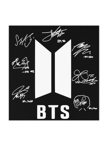 BTS Signature MDF Wall Art Multicolour 30x30centimeter