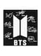 BTS Signature MDF Wall Art Multicolour 30x30centimeter