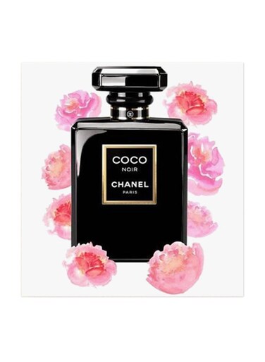 Coco Perfume MDF Wall Art Multicolour 30x30centimeter
