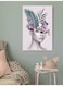 Flowers Girl Wall Art Multicolour 40x60cm