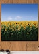 Sunflowers Themed Printed MDF Wall Art Blue/Green/Yellow 30x30cm