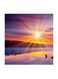 The Sunset Sea MDF Wall Art Multicolour 30x30cm