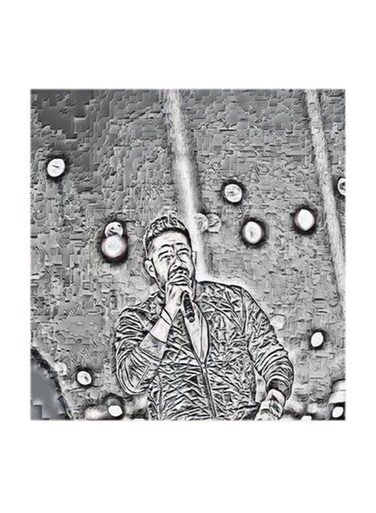 Mohamed Hamaki MDF Wall Art Multicolour 30x30cm