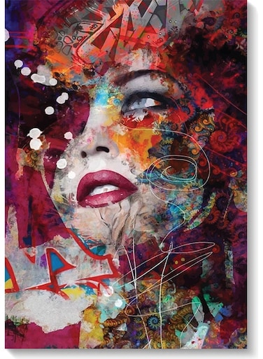 Woman Abstract Wall Art Multicolour 40x60cm