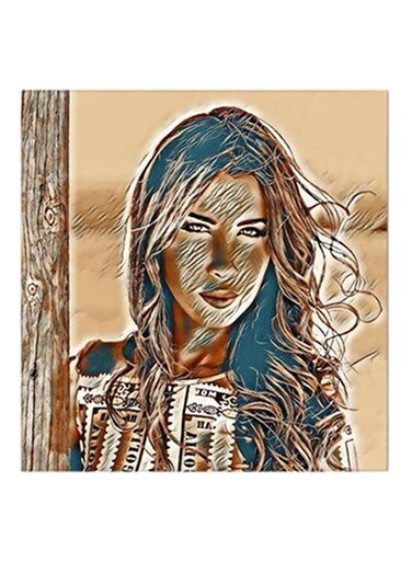 Nancy Ajram MDF Wall Art Multicolour