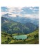 Landscape - Lake Themed Wall Art Blue/Green/White 30x30cm