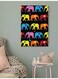 Elephant Wall Art Multicolour 40x60cm