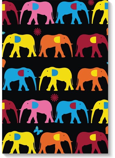 Elephant Wall Art Multicolour 40x60cm