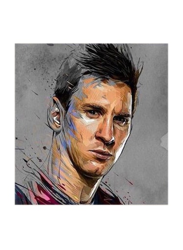 Lionel Messi MDF Wall Art Multicolour 30x30centimeter
