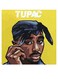 2Pac Printed Wall Art Yellow/Brown/Black 30x30cm