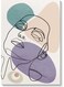 Face Abstract Wall Art Painting Multicolour 40x60cm