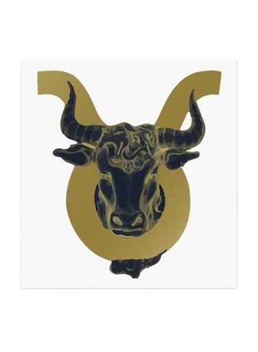 Taurus Sign MDF Wall Art Multicolour 30x30cm
