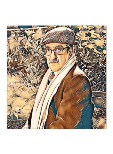 Wooden Duraid Lahham Wall Art Painting Multicolour 30x30centimeter