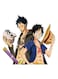 Anime Themed Printed MDF Wall Art White/Beige/Yellow 30x30cm