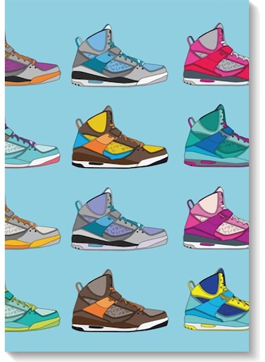 Sneakers Colorful Wall Art Painting Multicolour 40x60cm